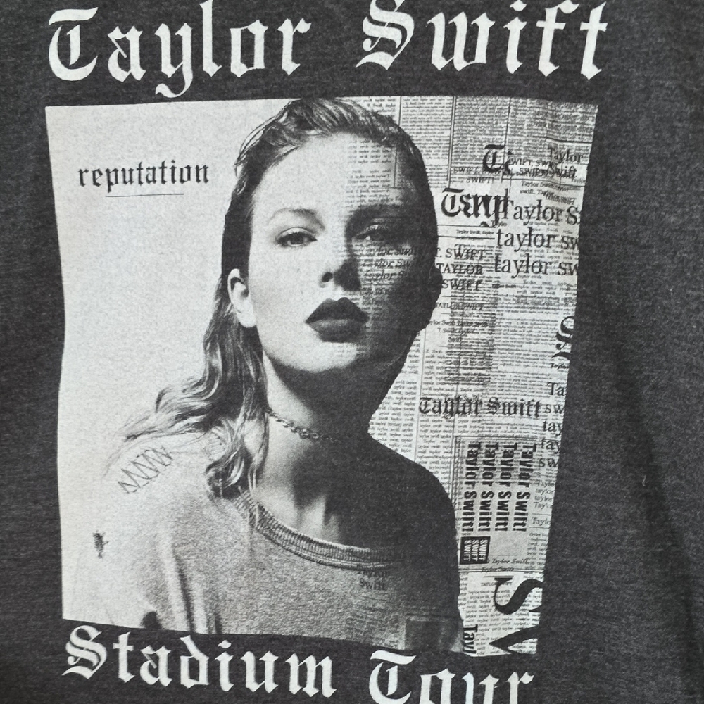 Authentic REPUTATION TOUR Taylor Swift Stadium Tour Tee - Charcoal